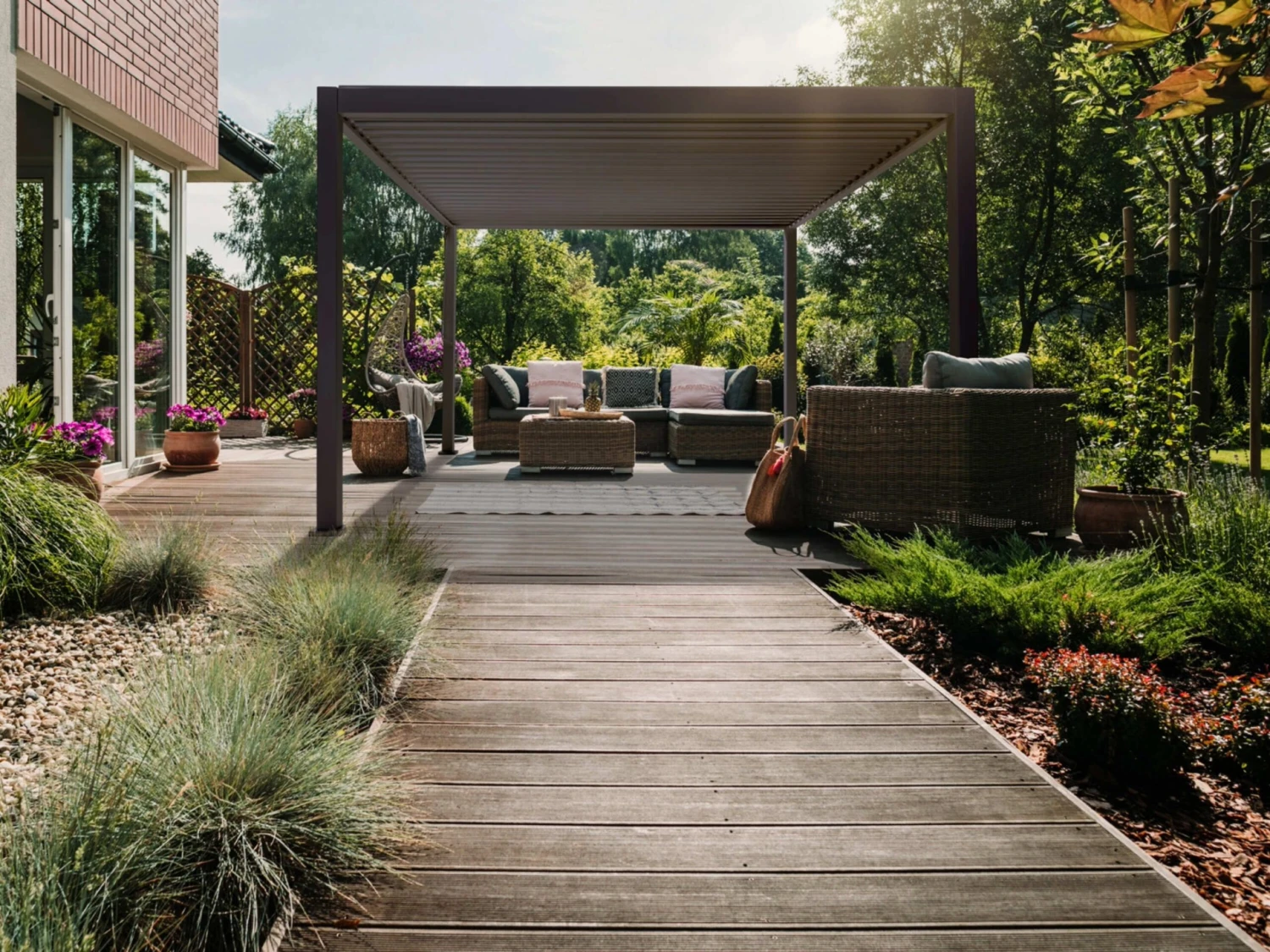 Merkloos Mirador Deluxe 360 X 400 Cm Overkapping - Antraciet 2 Merkloos Mirador Deluxe 360 X 400 Cm Overkapping - Antraciet - Afbeelding 2