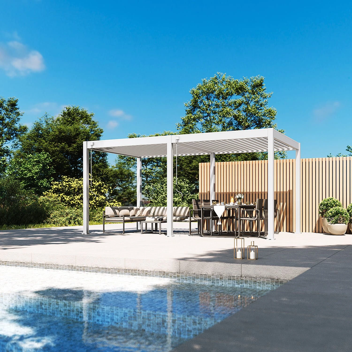 Merkloos Orion Comfort 300 X 530 Cm Terrasoverkapping - Wit 6 Merkloos Orion Comfort 300 X 530 Cm Terrasoverkapping - Wit - Afbeelding 6