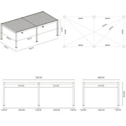 Merkloos Orion Premium 400x800cm Elektrische LED Overkapping - Antraciet -Merkloos bfea12e2ba9ef779