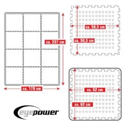 Merkloos Eyepower 62x62cm Set Van 12 Zwembad Vloertegels - Blue -Merkloos bfff3693918dd298