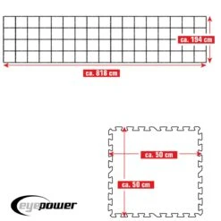 Merkloos Eyepower 50x50cm Set Van 68 Zwembad Vloertegels - Blue -Merkloos c4e59b59d62f8f87
