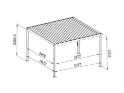 Merkloos Mirador Deluxe 360 X 400 Cm Overkapping - Antraciet 9 Merkloos Mirador Deluxe 360 X 400 Cm Overkapping - Antraciet -Merkloos d09753effc5ece76