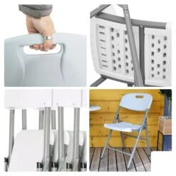 Merkloos Perel Klapstoel - Wit -Merkloos d96e09c4d6ca6ba3