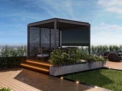 Merkloos Mirador Deluxe 300 X 300 Cm Overkapping - Antraciet -Merkloos e7c3c0b3877ad552