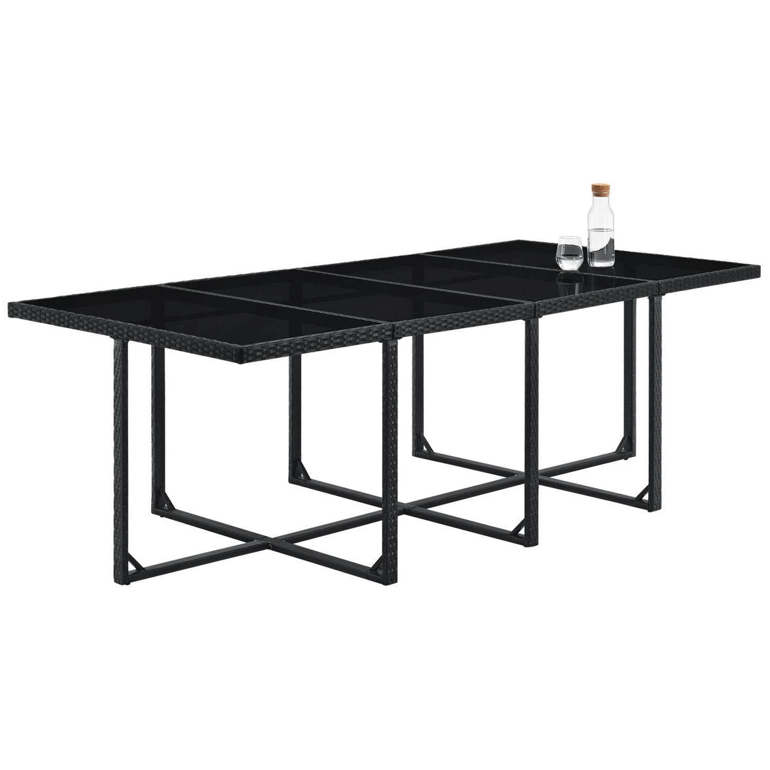 Merkloos Baracoa XXL Polyrotan Zwarte Diningset 4 Merkloos Baracoa XXL Polyrotan Zwarte Diningset - Afbeelding 4