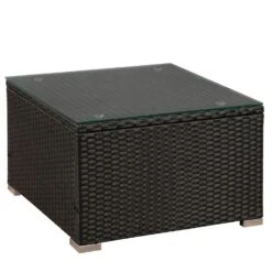 Merkloos Punta Cana M Polyrotan Zwart Witte Loungeset -Merkloos f277d992d29ddd21