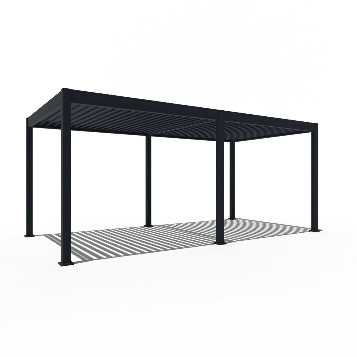 Merkloos Orion Premium 300x600cm Elektrische LED Overkapping - Antraciet 2 Merkloos Orion Premium 300x600cm Elektrische LED Overkapping - Antraciet - Afbeelding 2