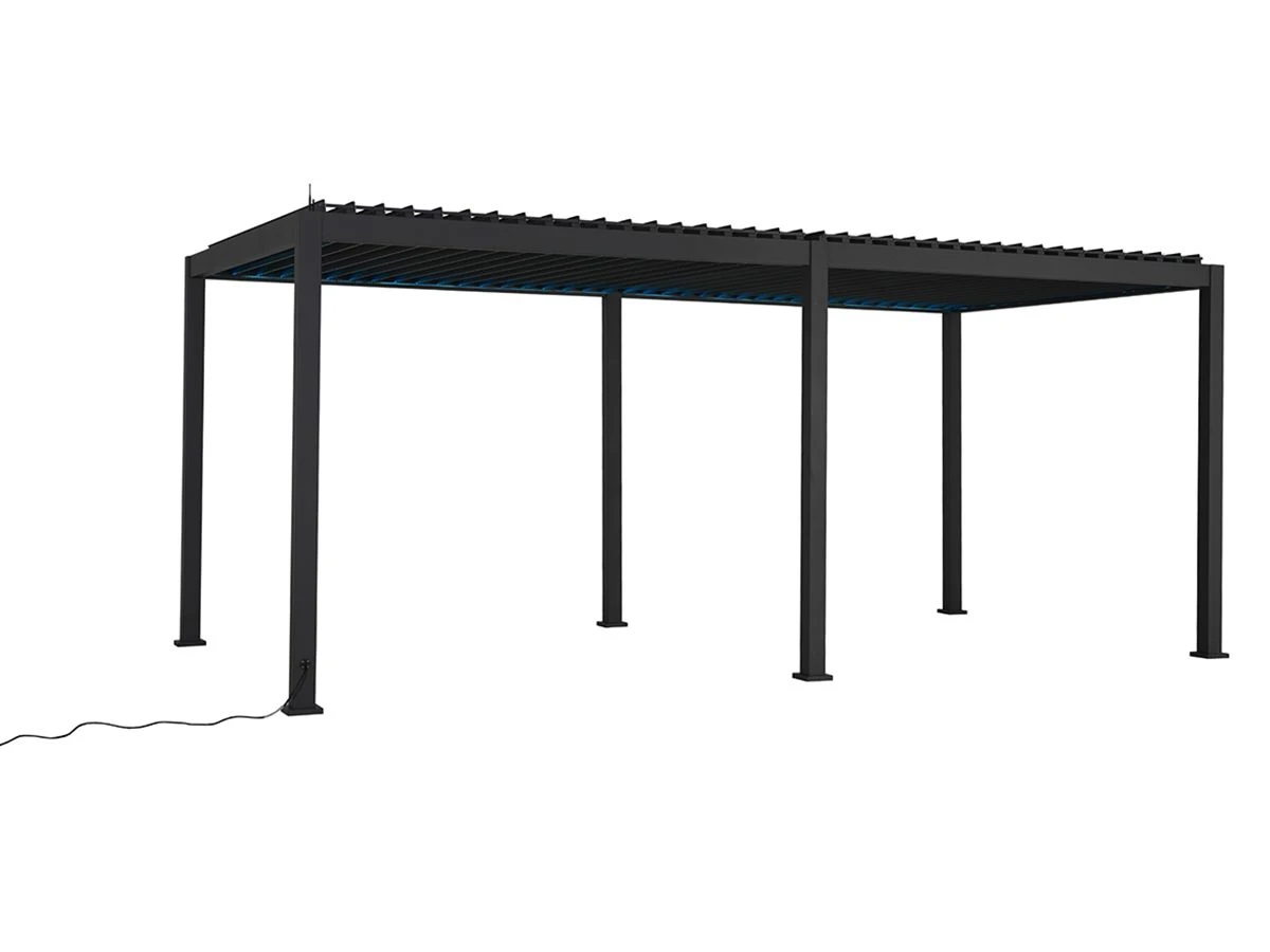 Merkloos Mirador Deluxe 300 X 600 Cm Elektrische Overkapping - Antraciet 1 Merkloos Mirador Deluxe 300 X 600 Cm Elektrische Overkapping - Antraciet