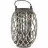 Merkloos H & S Decoration Ø 26 X 40 Cm Rieten Lantaarn - Grey